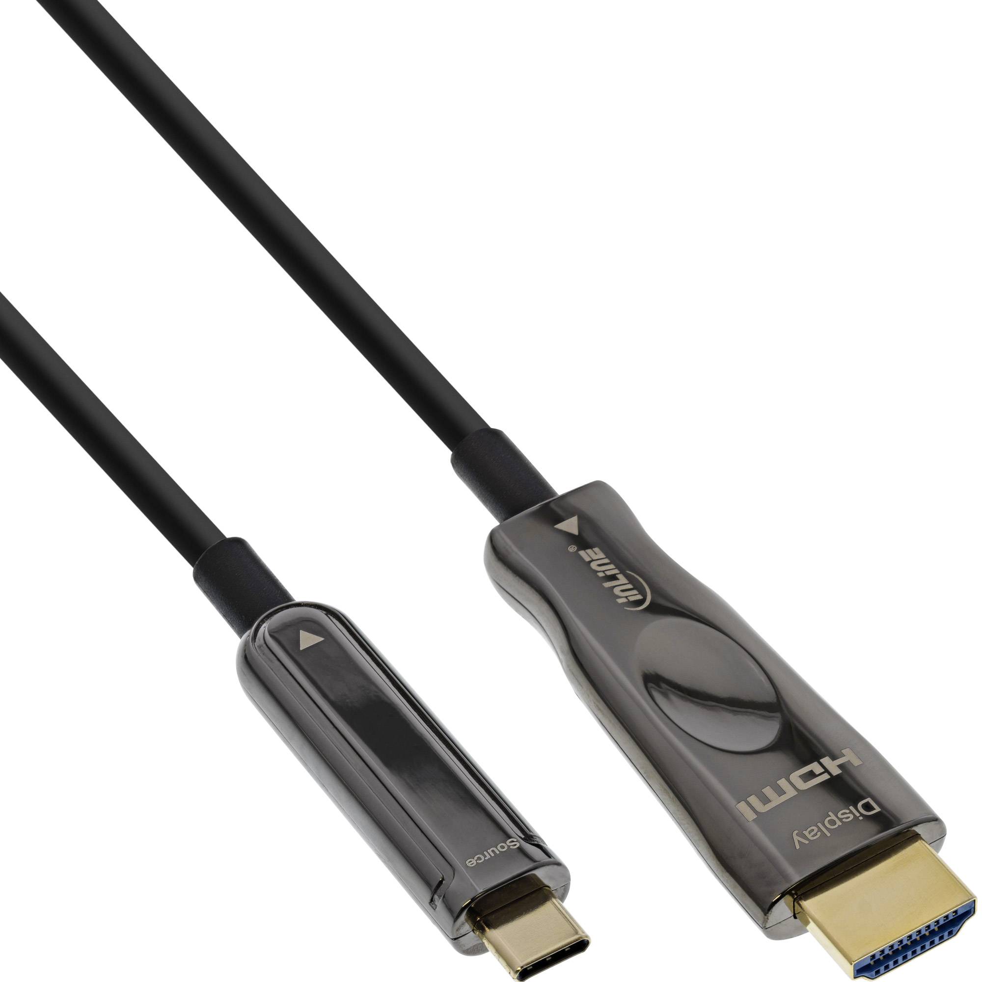 INLINE - USB-C zu HDMI AOC Kabel - Monitorkabel 4K60Hz (DP Alt Mode) - 25m