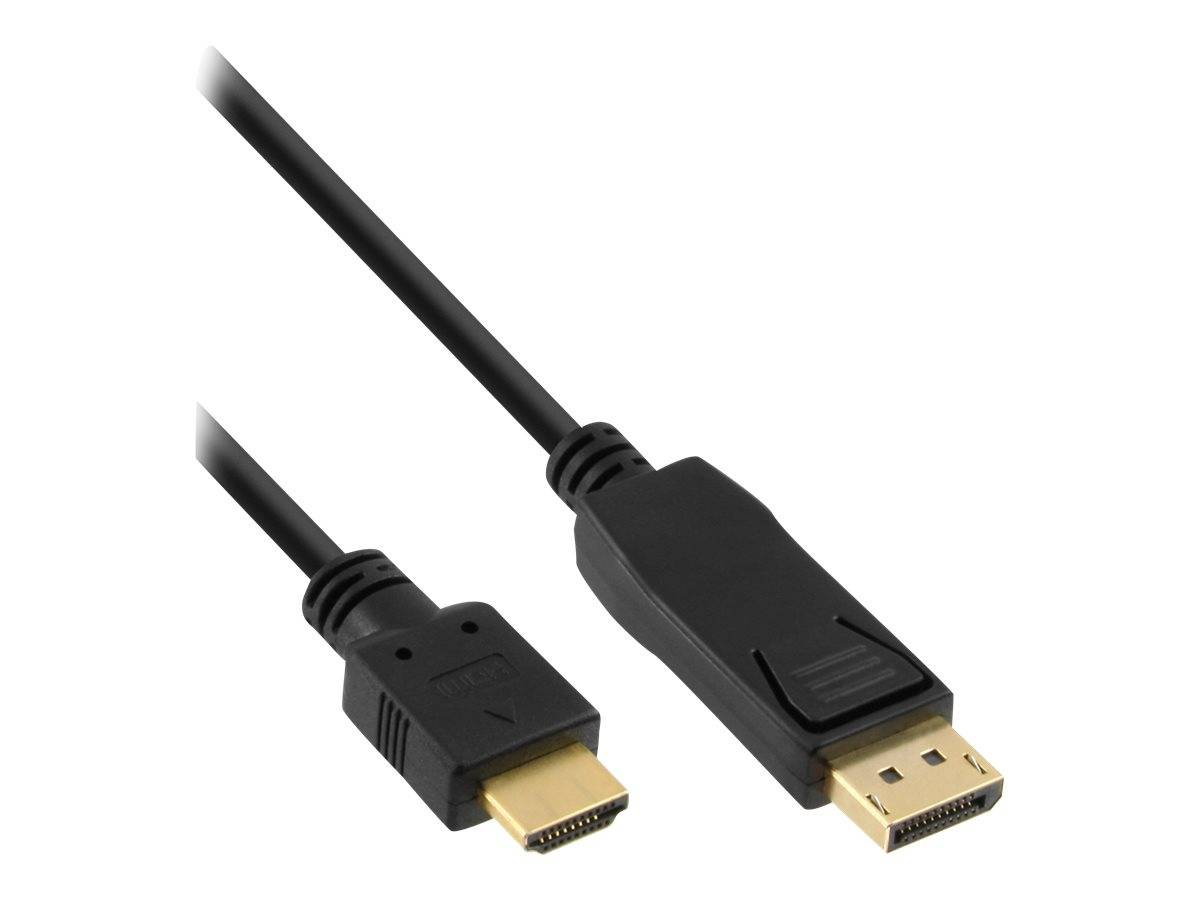 INLINE - 20er Bulk-Pack DisplayPort zu HDMI Konverter Kabel - schwarz - 3m