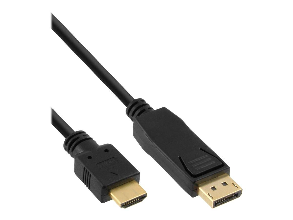 INLINE - 20er Bulk-Pack DisplayPort zu HDMI Konverter Kabel - schwarz - 3m