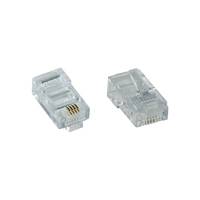 InLine Modularstecker 8P4C RJ45 zum Crimpen auf Flachkabel (ISDN) 100er Pack - 0