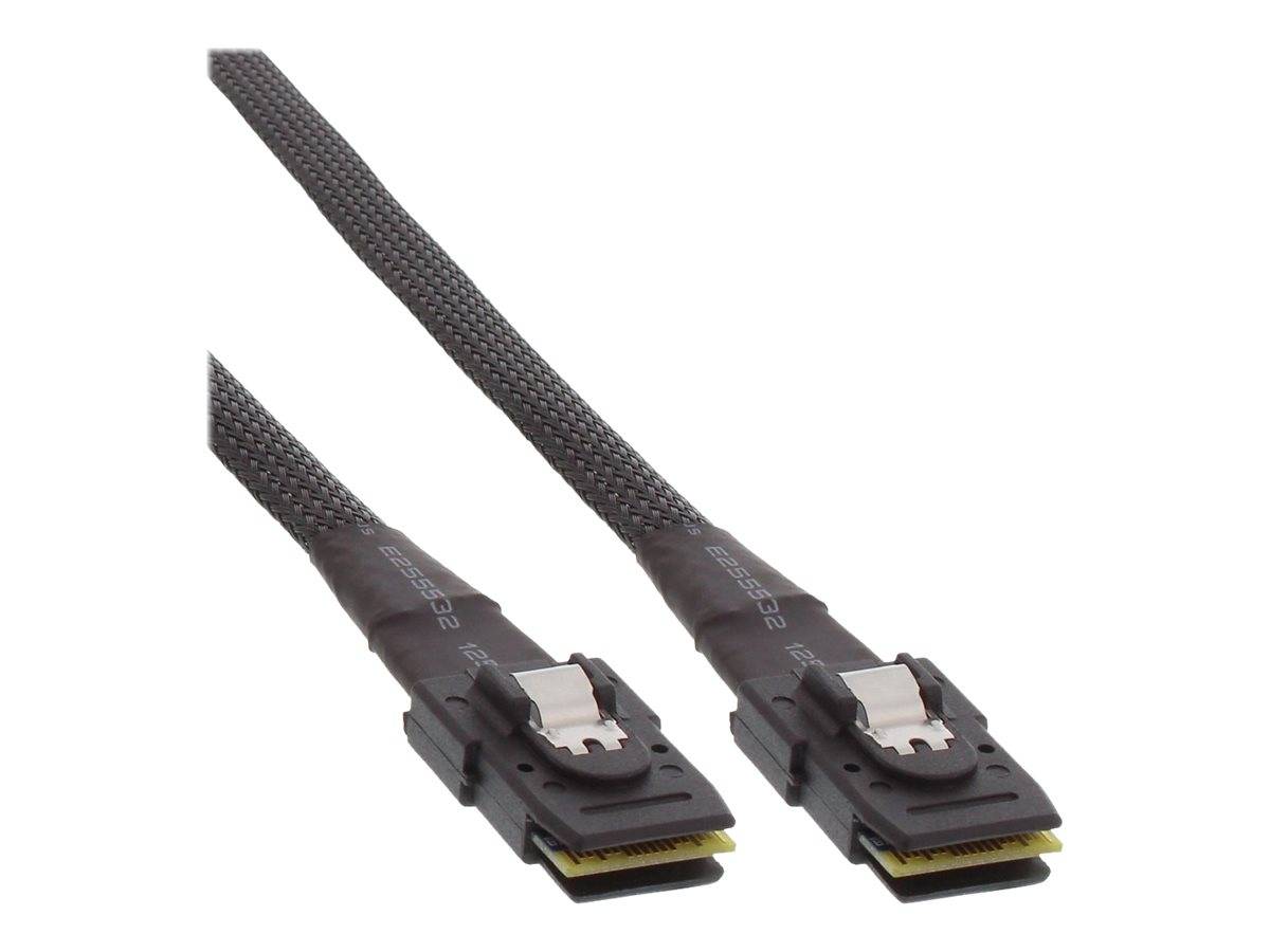 INLINE - SAS Kabel int. - Mini-SAS SFF-8087/Mini-SAS SFF-8087 - m. Sideband - 0,75m