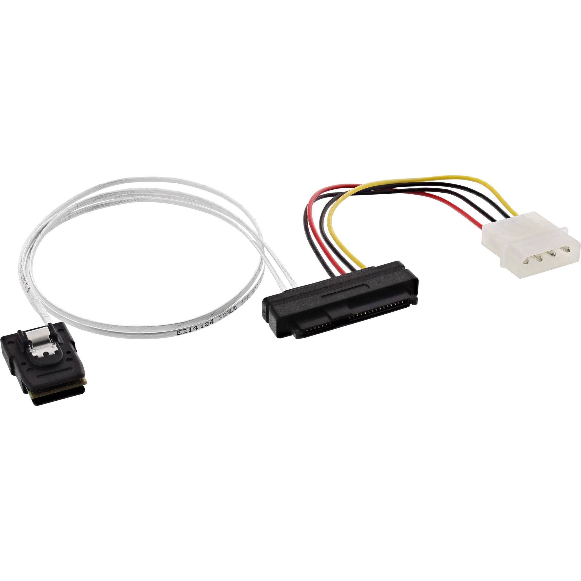 INLINE - SAS Anschlussk. - SFF-8087/SFF-8482+Strom - einz. SAS HDD an Contr. - 0,5m