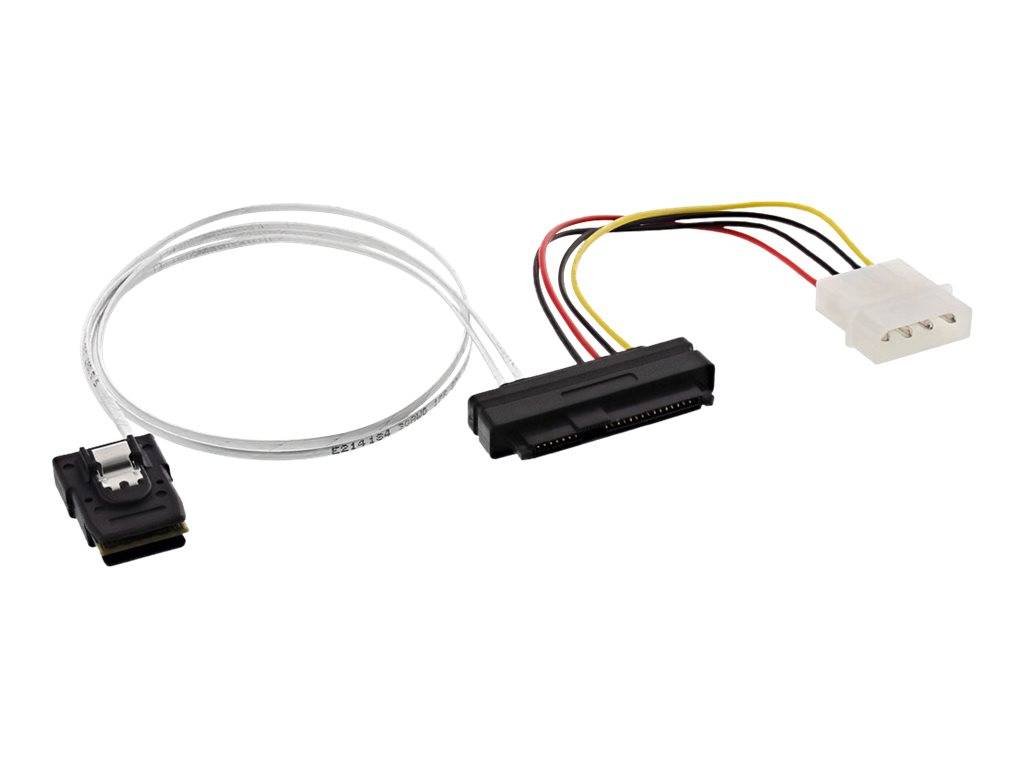 INLINE - SAS Anschlussk. - SFF-8087/SFF-8482+Strom - einz. SAS HDD an Contr. - 0,75m