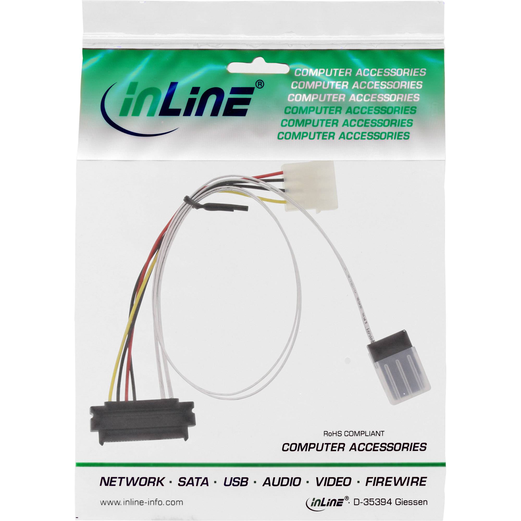 INLINE - SAS Anschlussk. - SFF-8087/SFF-8482+Strom - einz. SAS HDD an Contr. - 0,5m