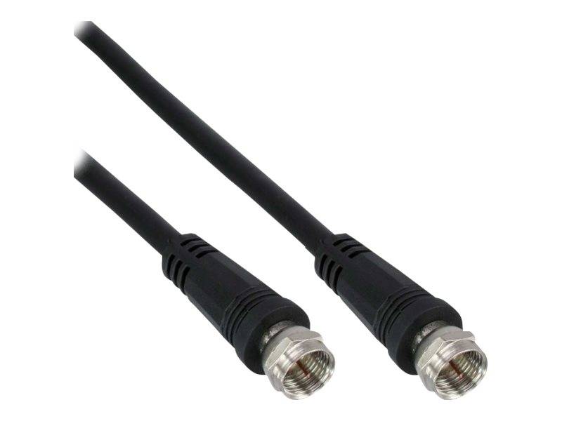 INLINE - SAT-Anschlusskabel - 2x geschirmt - 2x F-Stecker - >75dB - schwarz - 5m