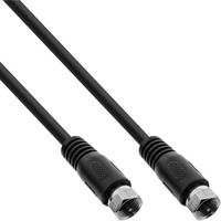 INLINE - SAT-Anschlusskabel - 2x geschirmt - 2x F-Stecker - >75dB - schwarz - 5m