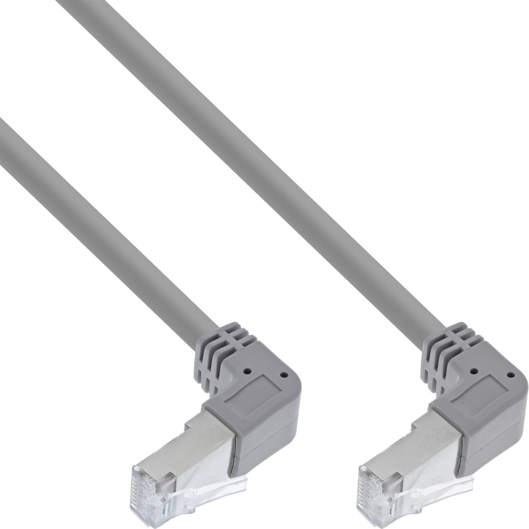 INLINE - Patchkabel 2-seitig unten gewinkelt - S/FTP - Cat.6 - 250MHz - PVC - 1,83m