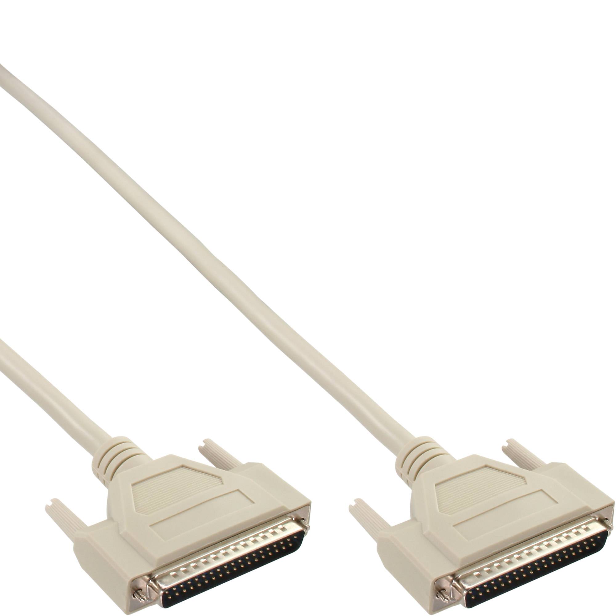 INLINE - Serielles Kabel - 37pol Stecker / Stecker - vergossen - 1:1 belegt - 1m
