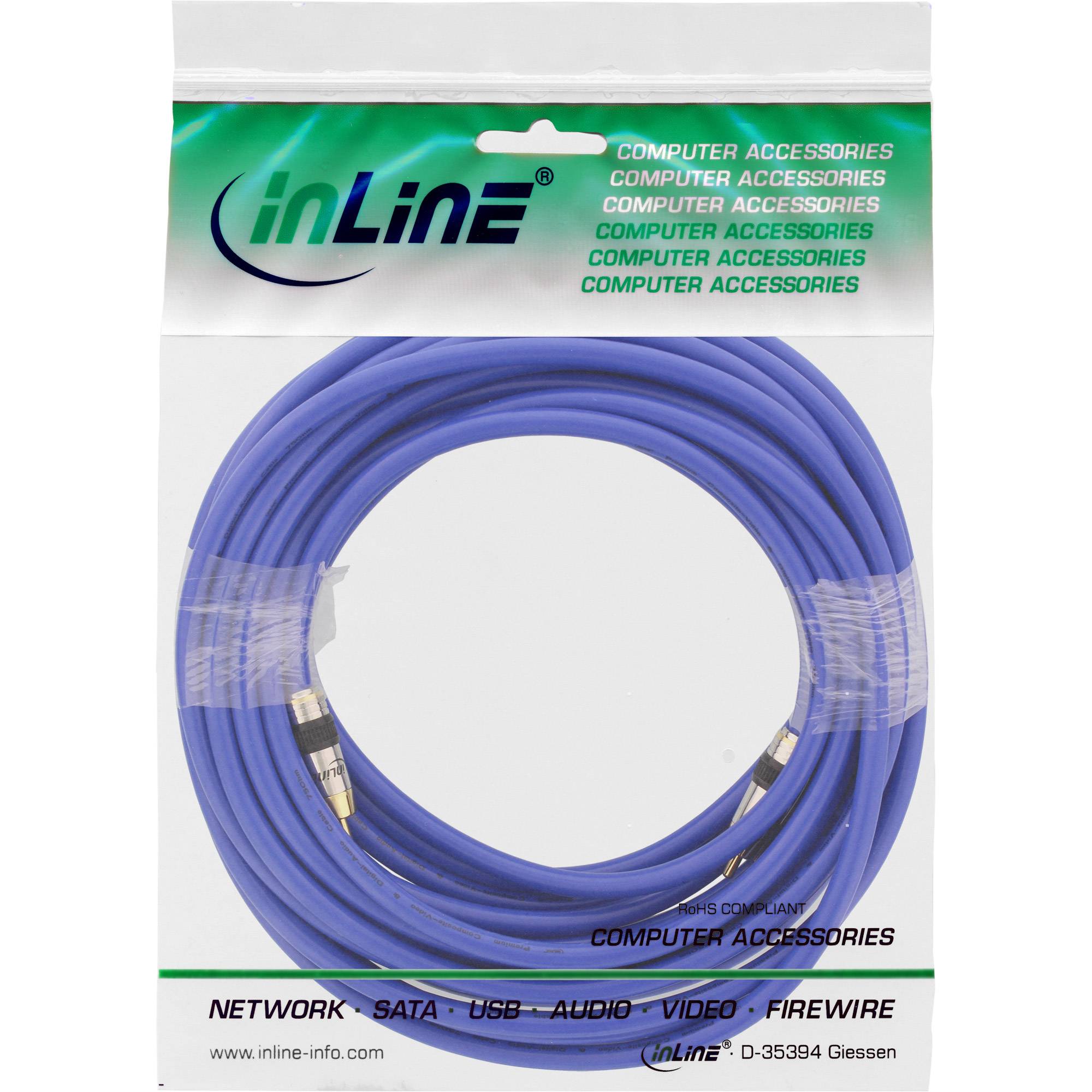 INLINE - Cinch Kabel VIDEO & digital AUDIO - PREMIUM - 1x Cinch St / St - 10m
