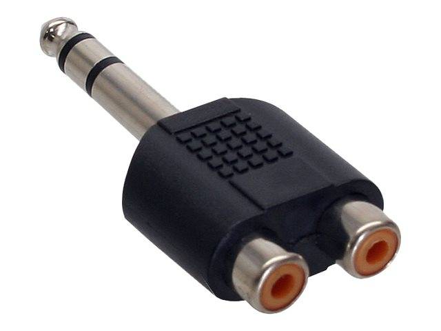 INLINE - Audio Adapter - 6,3mm Klinke Stecker auf 2x Cinch Buchse - Stereo