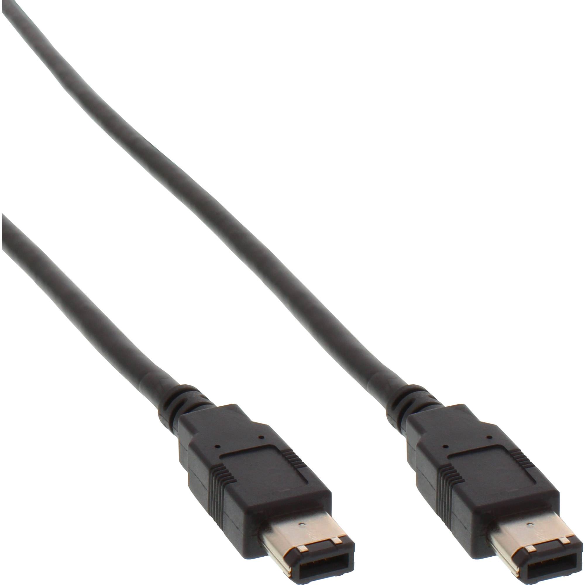 INLINE - FireWire Kabel - IEEE1394 6pol Stecker / Stecker - schwarz - 0,5m
