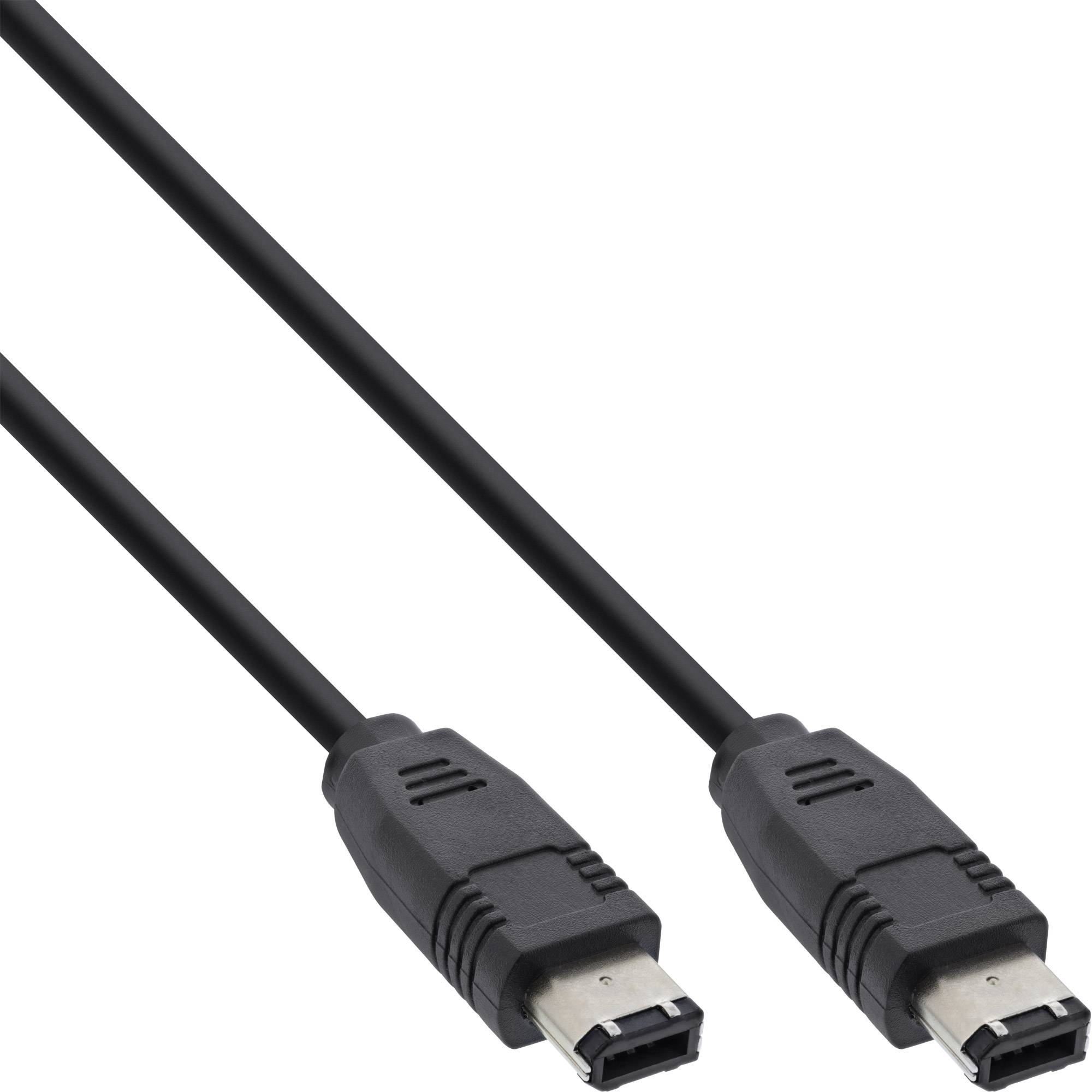 INLINE - FireWire Kabel - IEEE1394 6pol Stecker / Stecker - schwarz - 1m
