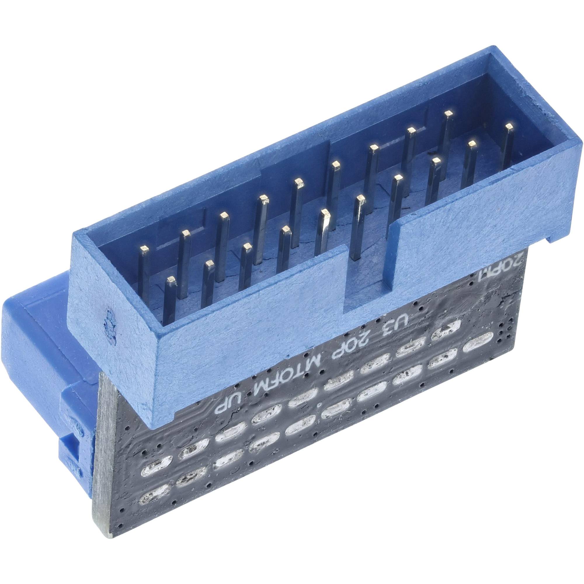 INLINE - USB 3.0 Adapter intern - Pfostenanschluss Stecker/Buchse - oben gewinkelt