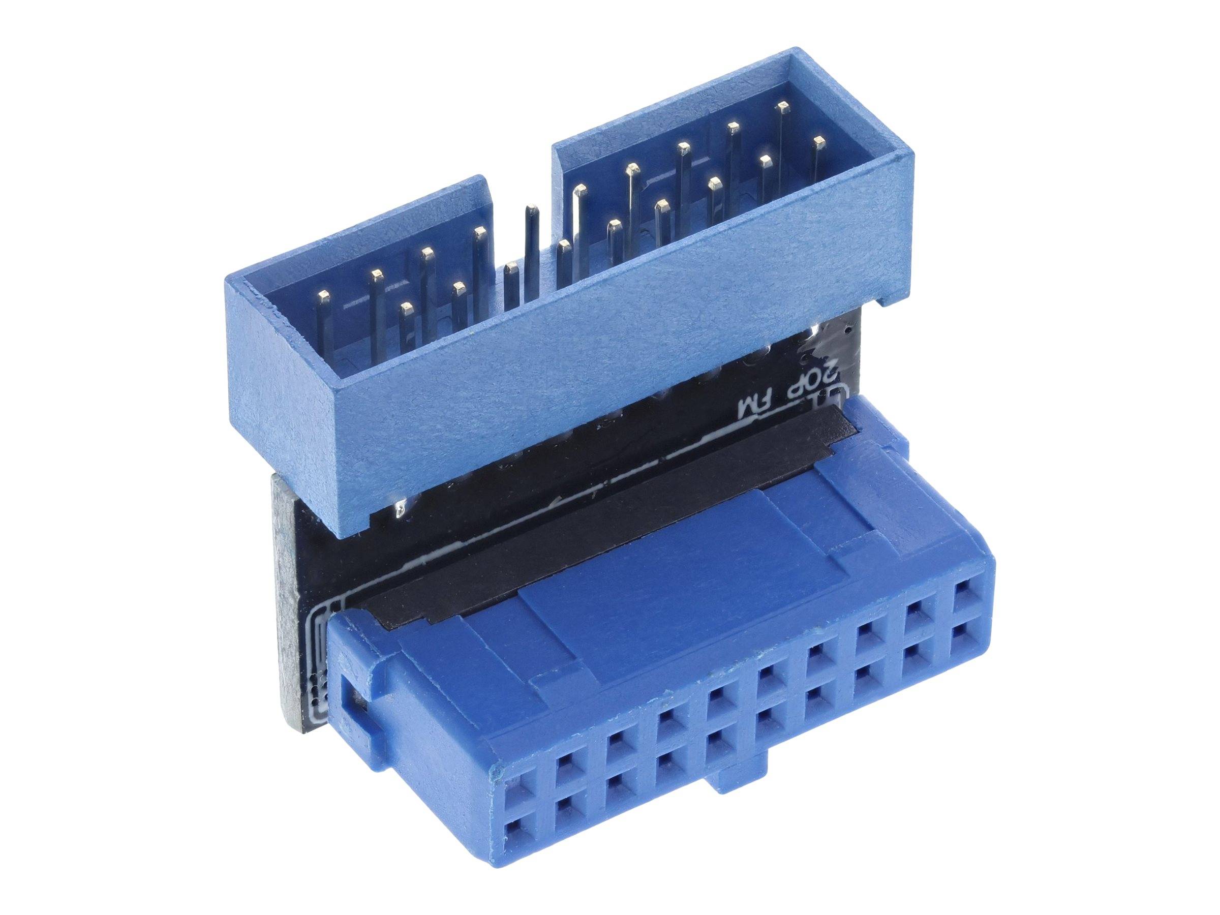 INLINE - USB 3.0 Adapter intern - Pfostenanschluss Stecker/Buchse - oben gewinkelt