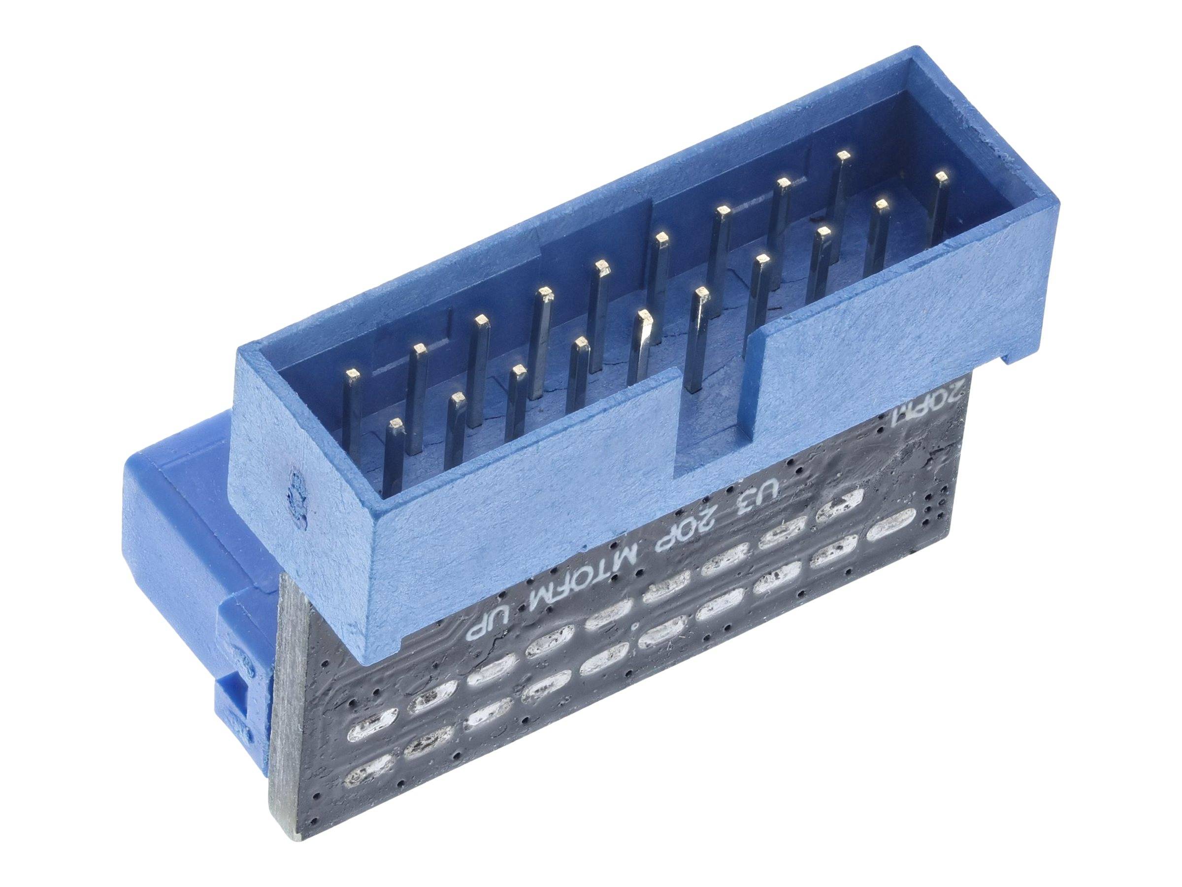 INLINE - USB 3.0 Adapter intern - Pfostenanschluss Stecker/Buchse - oben gewinkelt