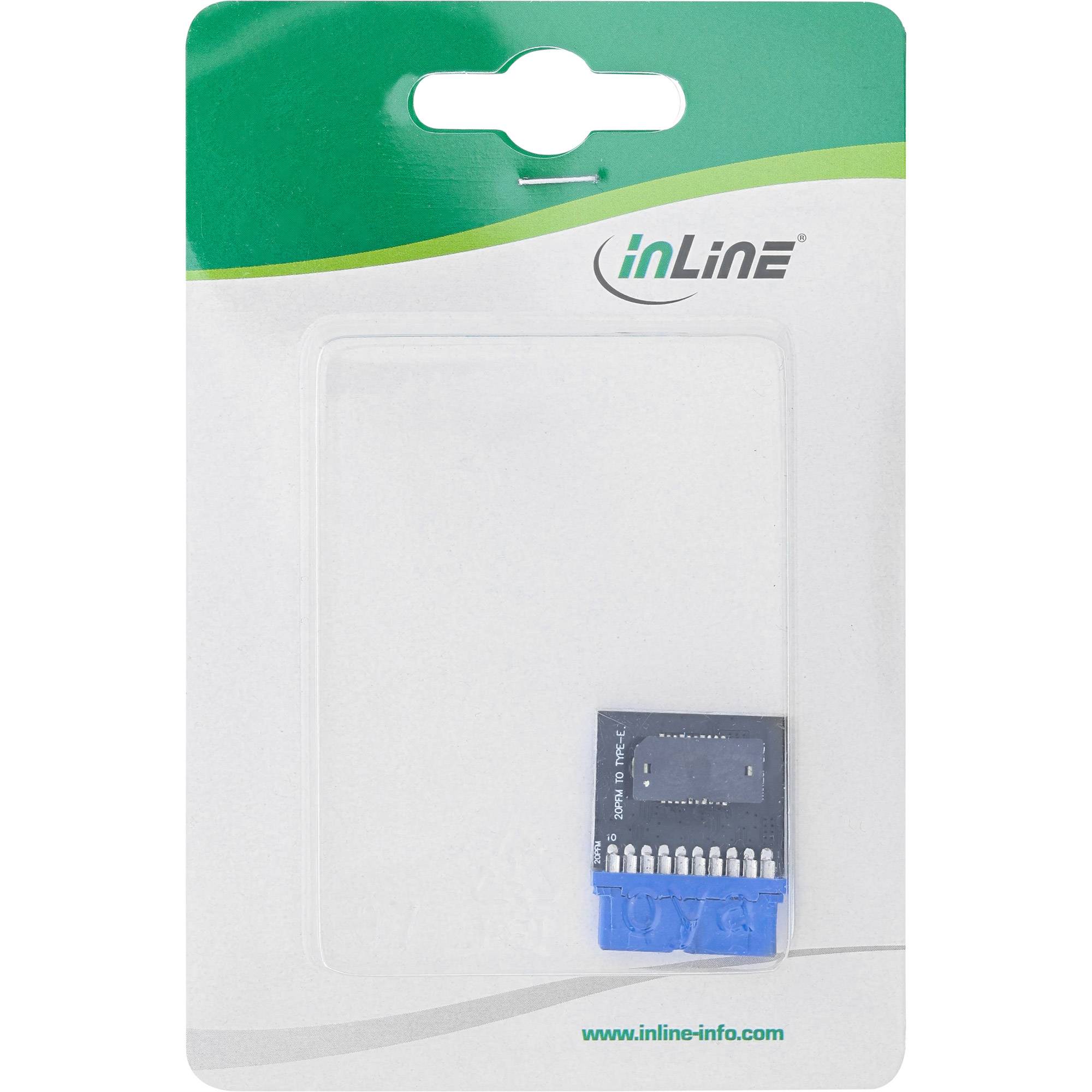 InLine USB 3.0 zu USB 3.1 Frontpanel Key-B Adapter intern - zu 20-poliger USB 3.
