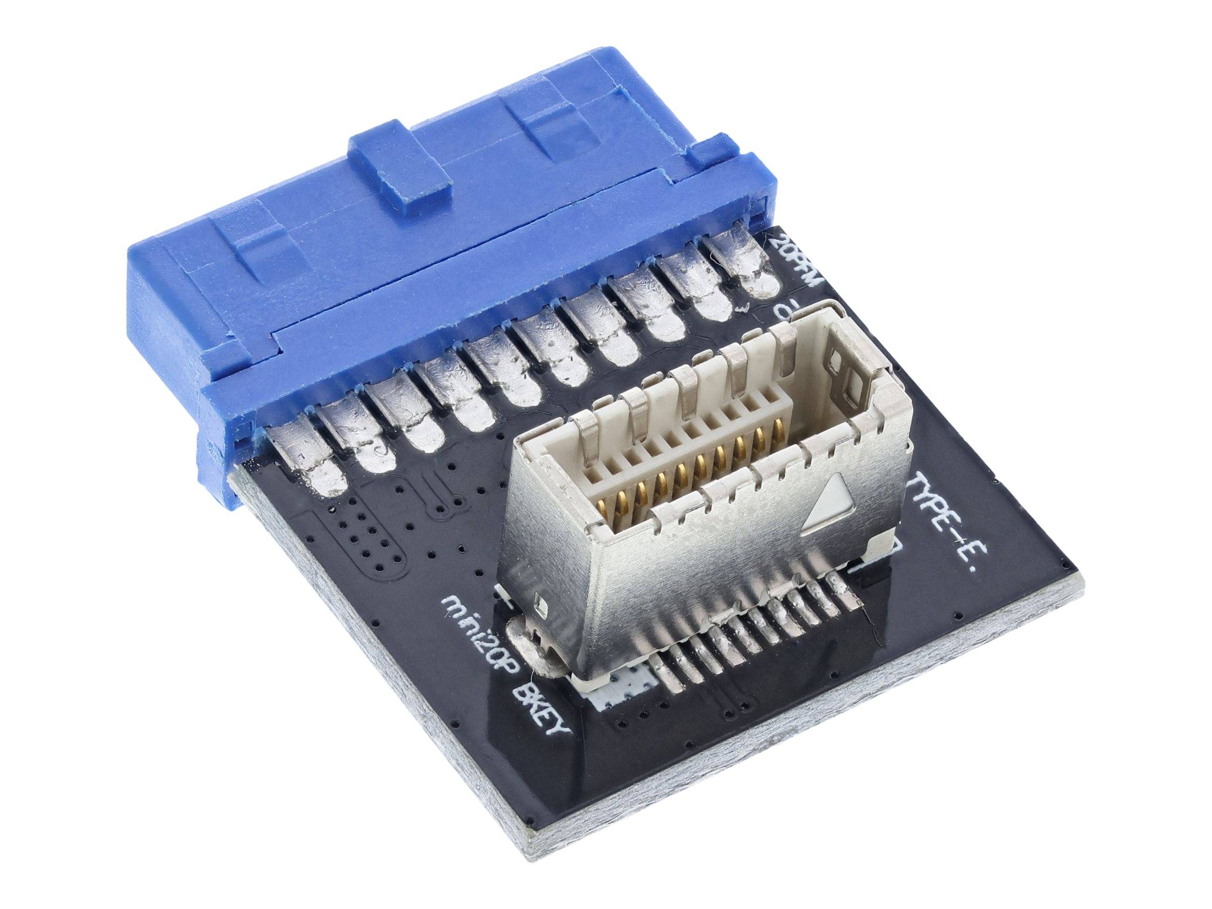 INLINE - USB 3.0 zu USB 3.1 Frontpanel Key-B Adapter intern