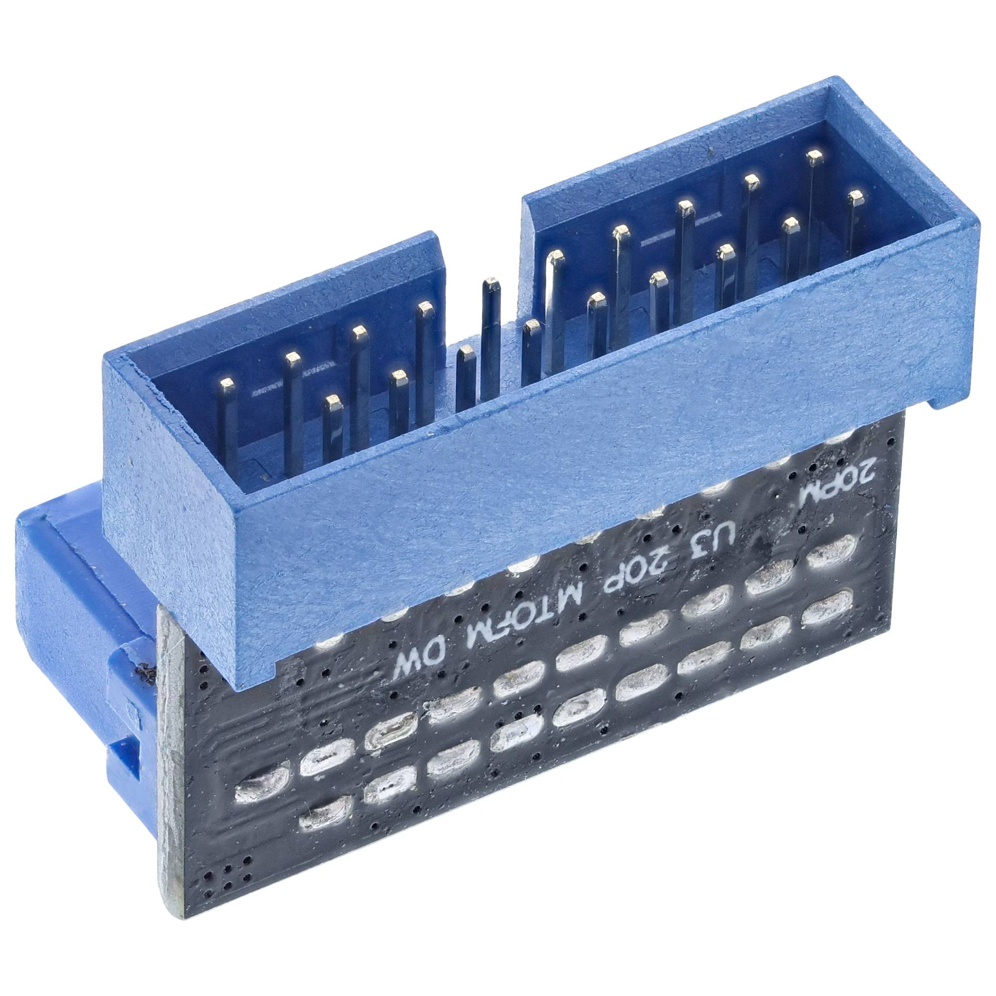 INLINE - USB 3.0 Adapter intern - Pfostenanschluss Stecker/Buchse - unten gewinkelt