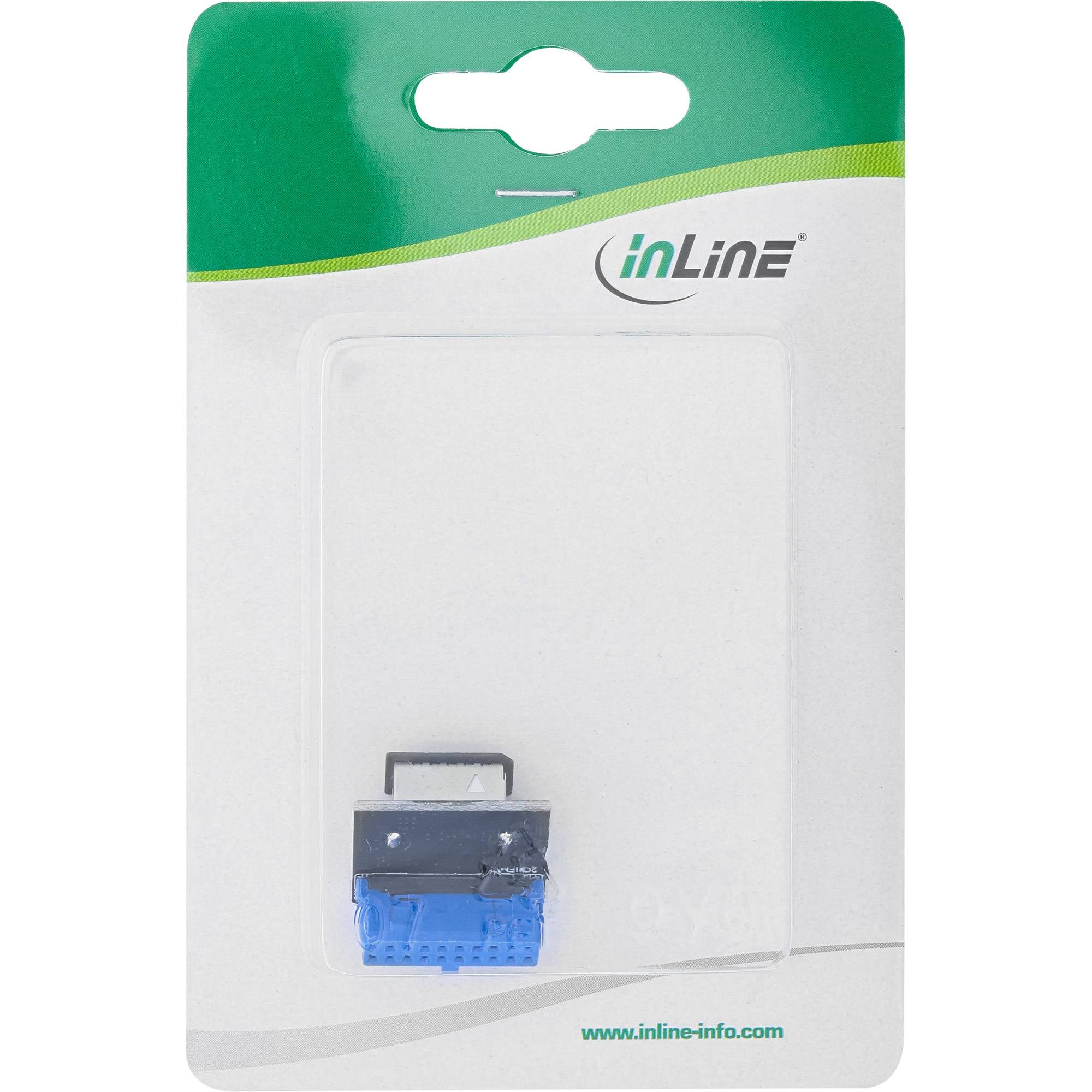 INLINE - USB 3.0 zu USB 3.1 Frontpanel Key-B Adapter gerade intern