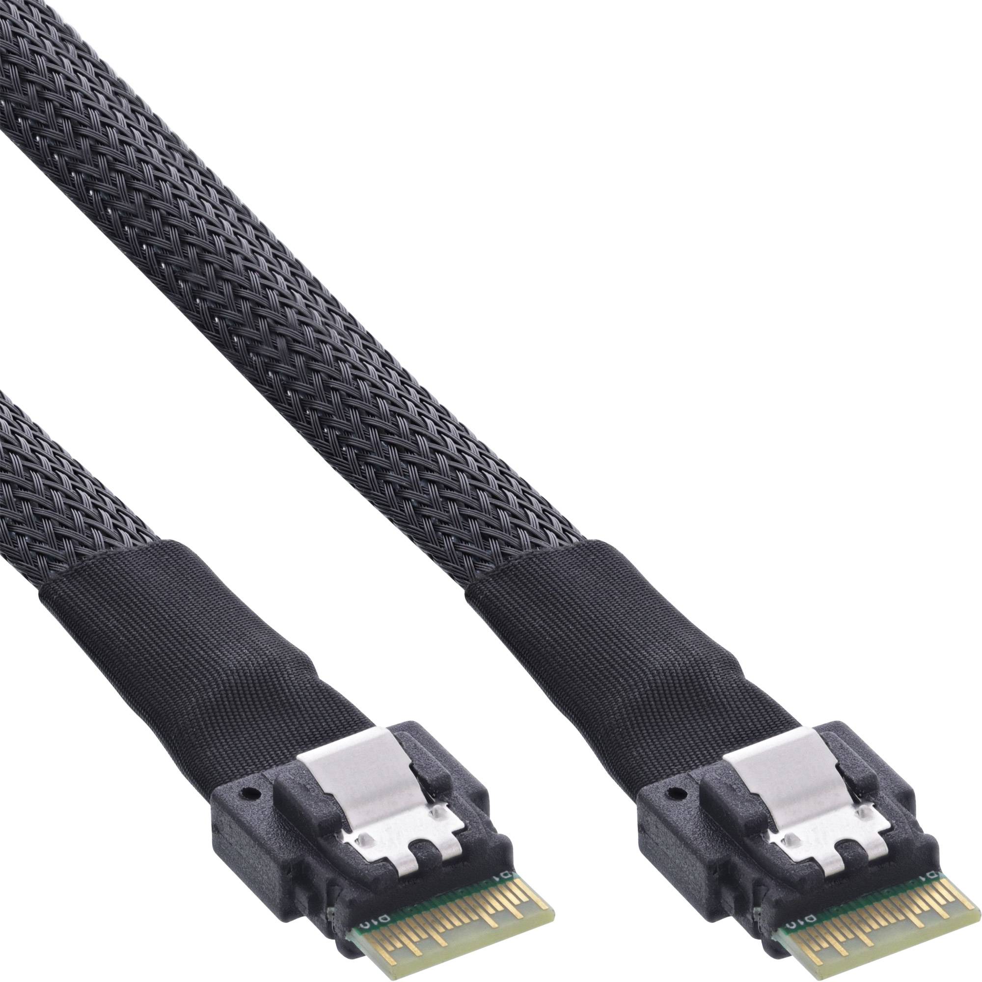 INLINE - Slim SAS Kabel - SFF-8654 4i zu SFF-8654 4i - 24Gb/s - 0,5m