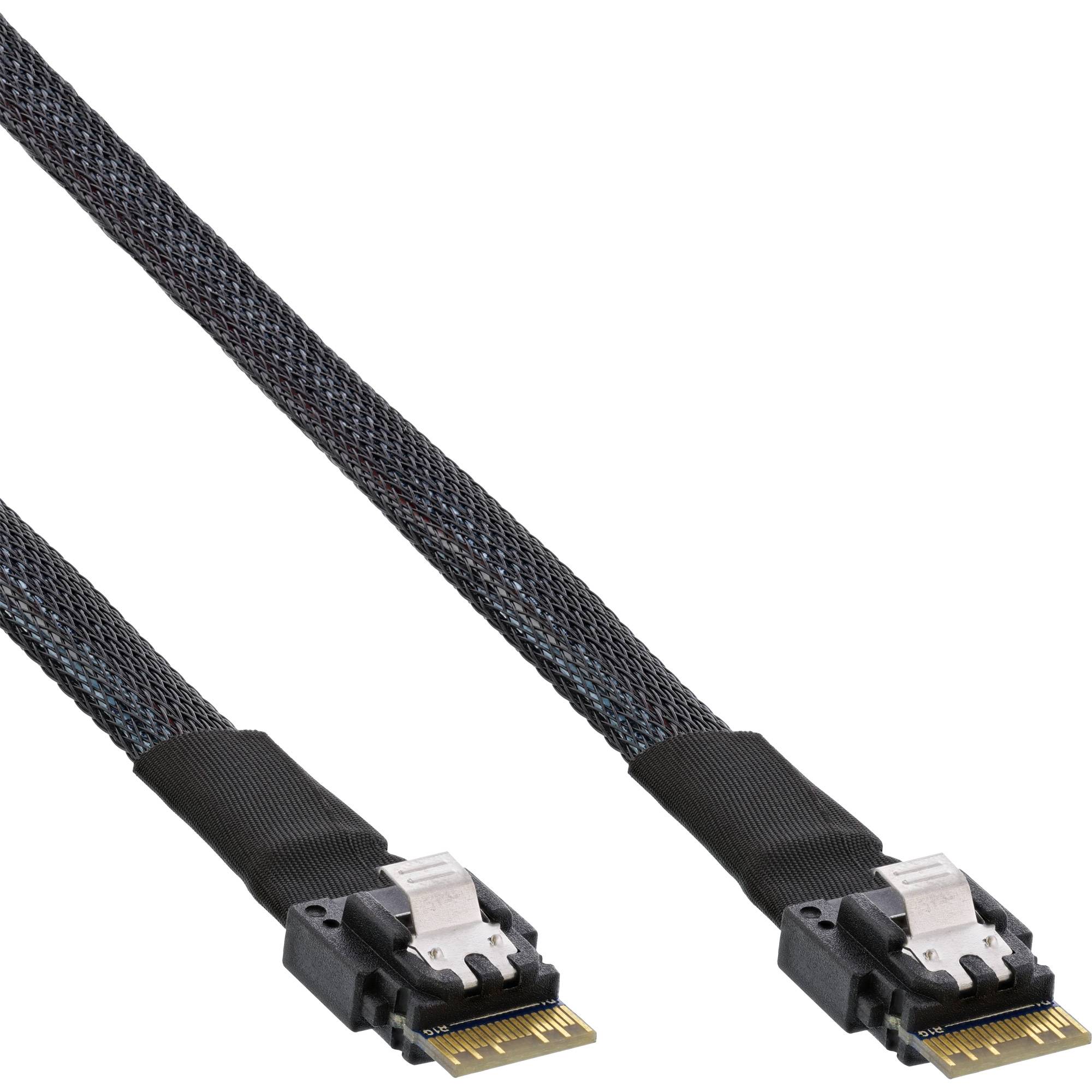 INLINE - Slim SAS Kabel - SFF-8654 4i zu SFF-8654 4i - 24Gb/s - 0,5m