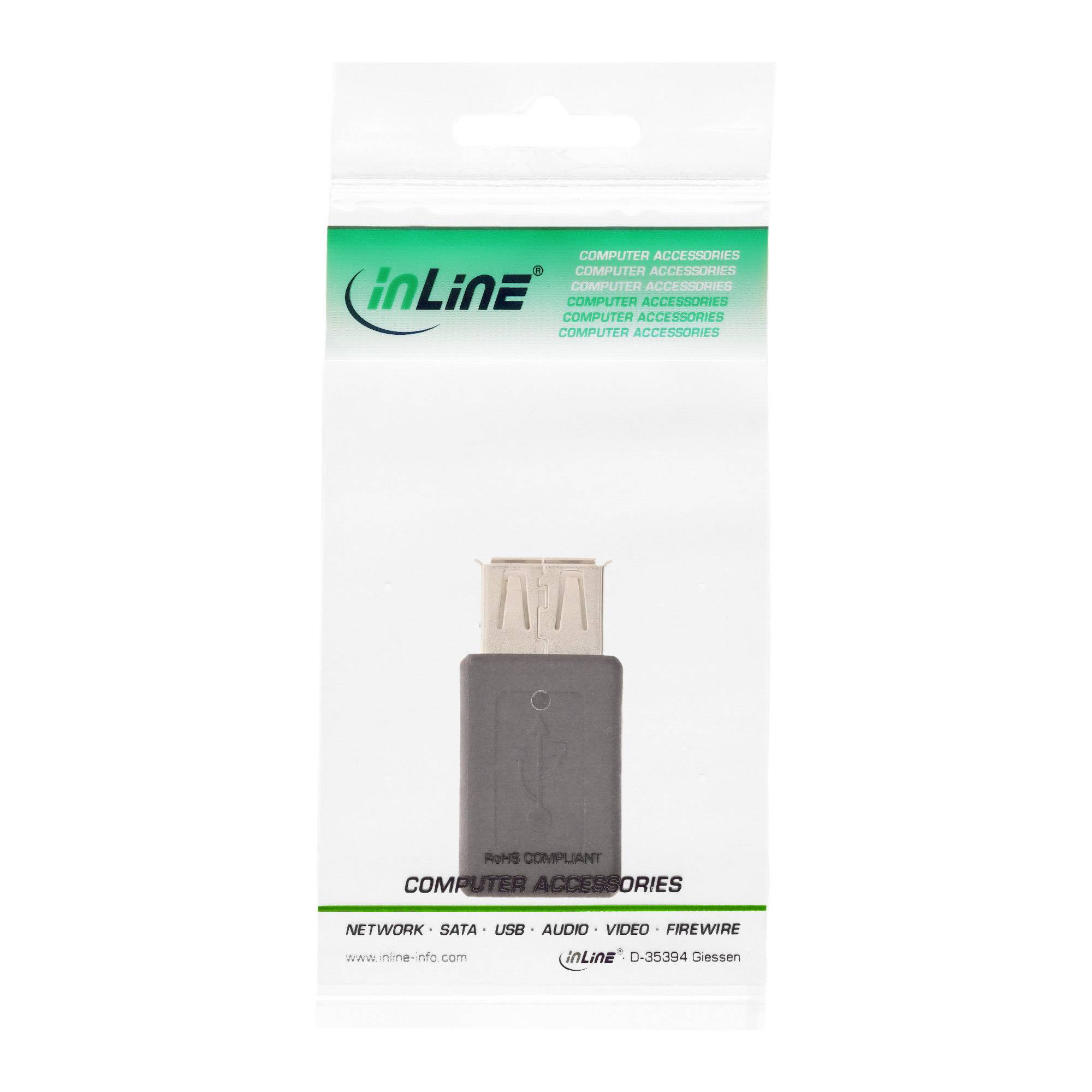 InLine Micro-USB Adapter - USB A Buchse an Micro-USB B Buchse - USB 2.0 - Schwar