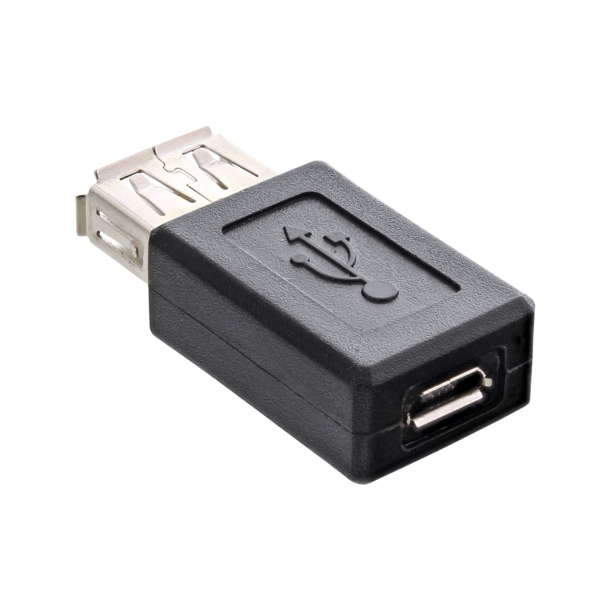 InLine Micro-USB Adapter - USB A Buchse an Micro-USB B Buchse - USB 2.0 - Schwar