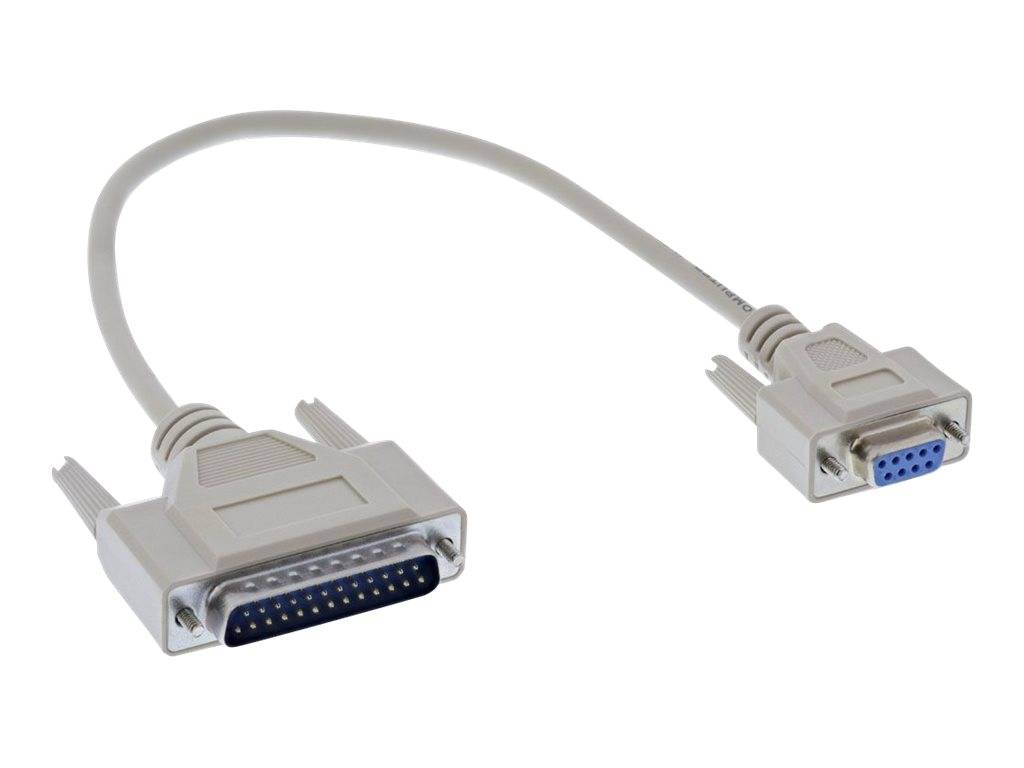 INLINE - Serielles Kabel 9pol Buchse an 25pol Stecker - 0,33m