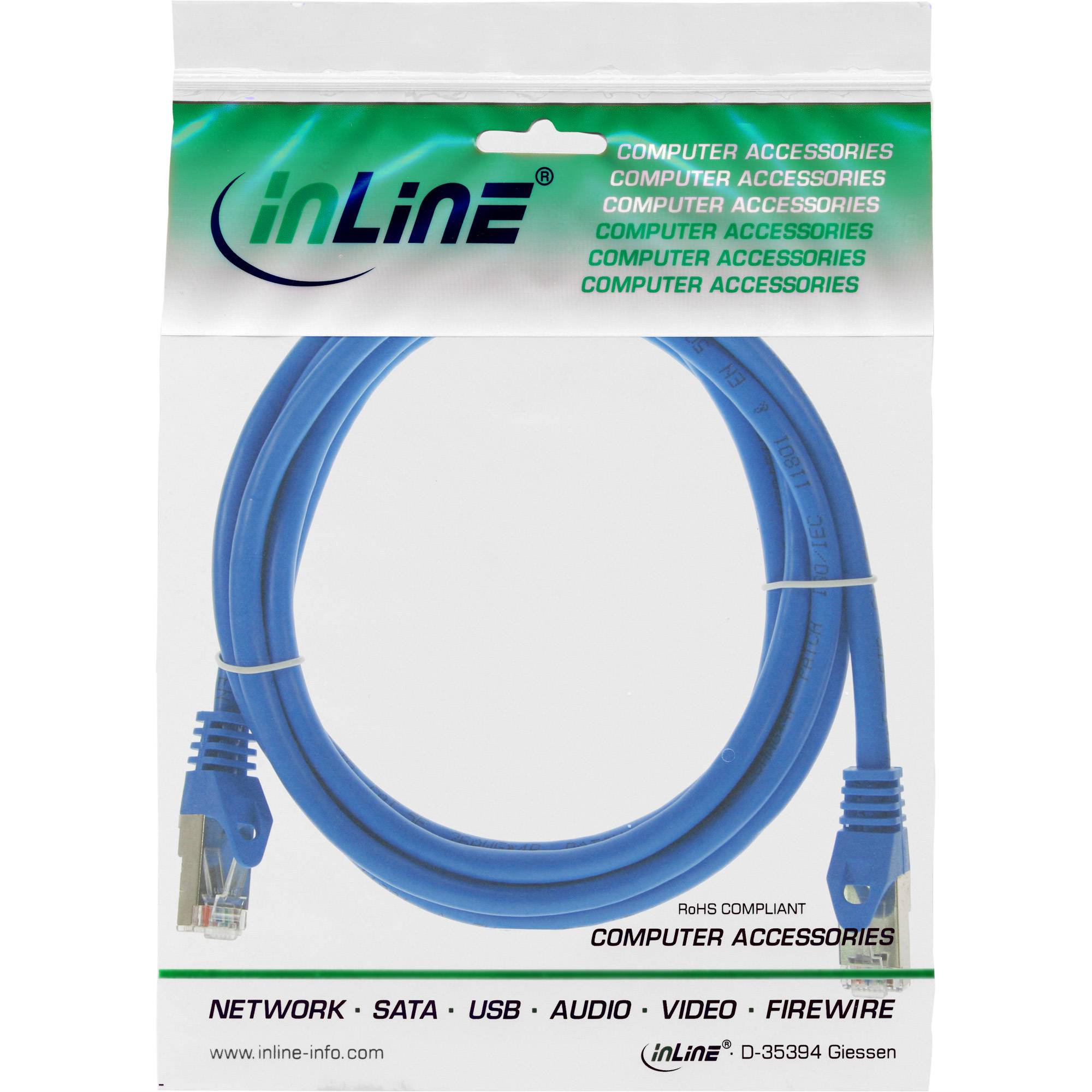 INLINE - Patchkabel - SF/UTP - Cat.5e - blau - 1,5m