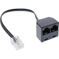 INLINE - ISDN Verteiler 1x RJ45 ST / 2x RJ45 BU - (8P4C) - o. Endwiderstände - 0,15m
