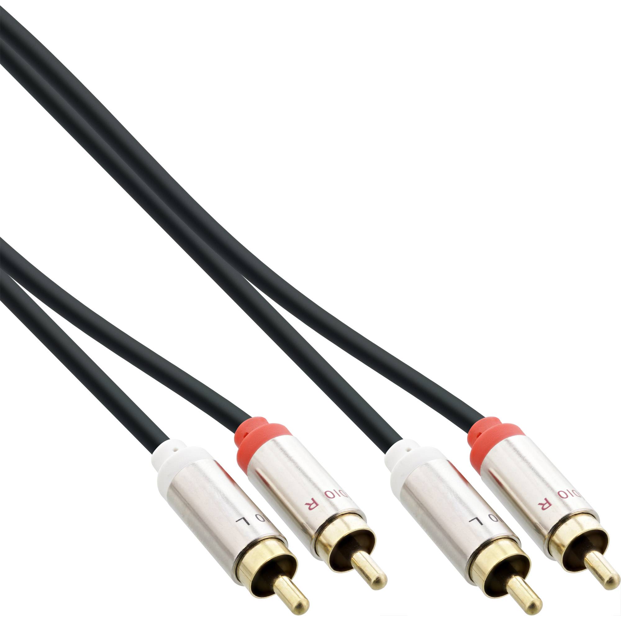 INLINE - Slim Audio Kabel 2x Cinch ST/ST - Stereo - 3m