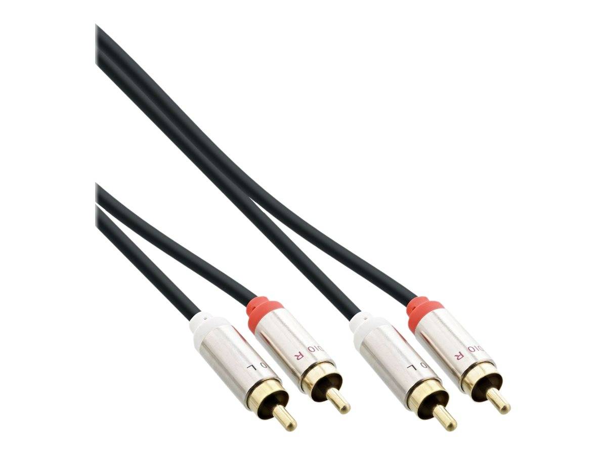 INLINE - Slim Audio Kabel 2x Cinch ST/ST - Stereo - 0,5m