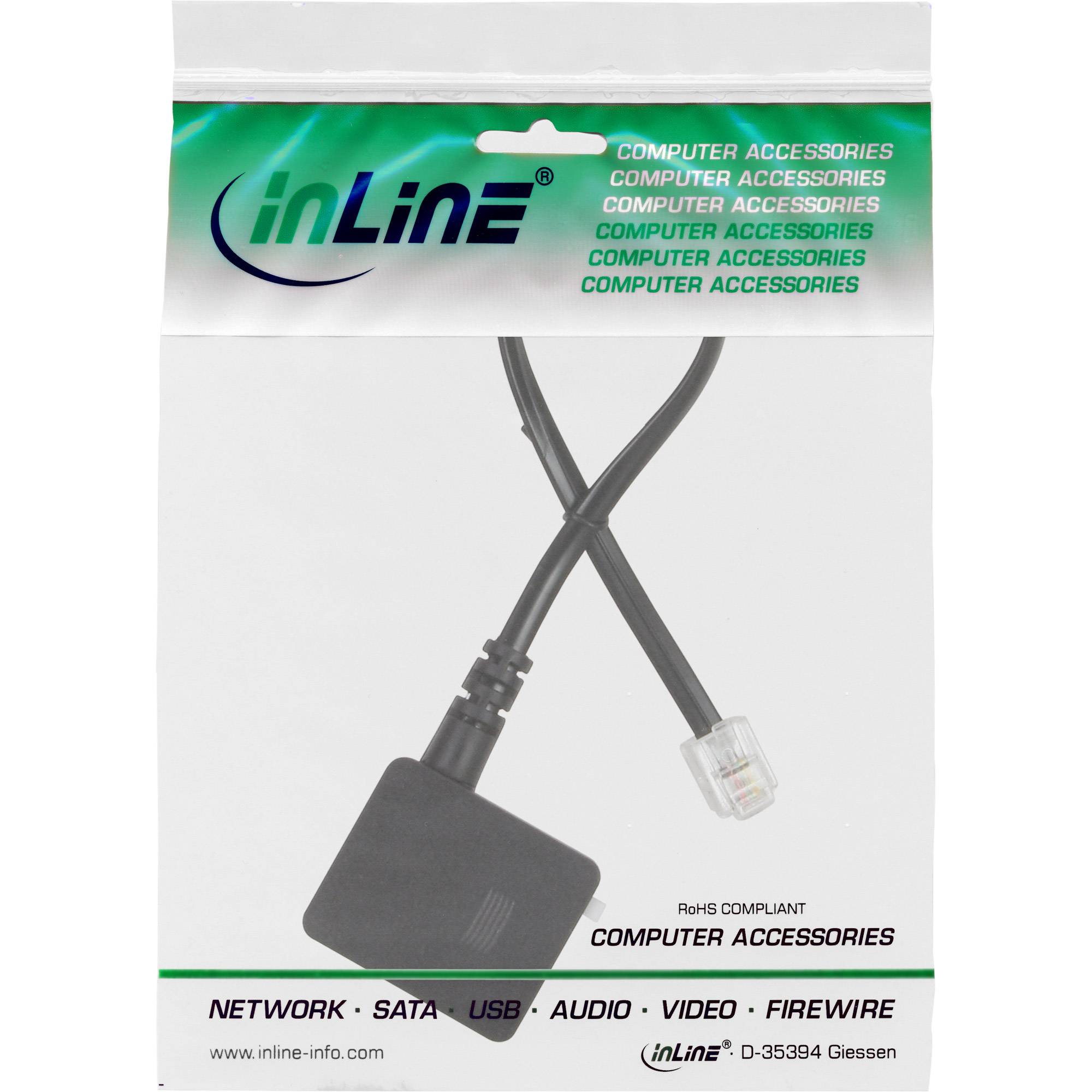 INLINE - TAE Adapterkabel - RJ11 Stecker auf TAE-N Buchse