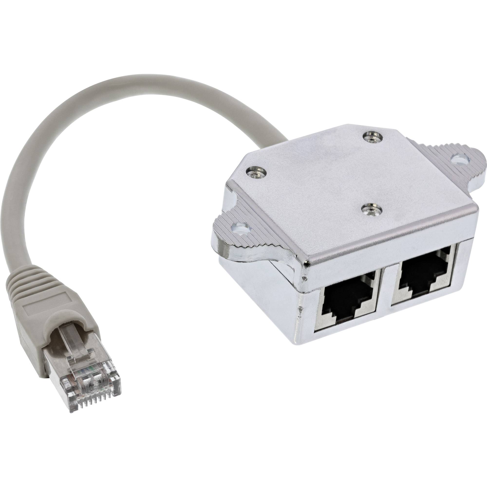 INLINE - ISDN Port-Doppler - 1x RJ45 Stecker an 2x RJ45 Buchse - mit Kabel