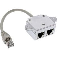 INLINE - ISDN Port-Doppler - 1x RJ45 Stecker an 2x RJ45 Buchse - mit Kabel