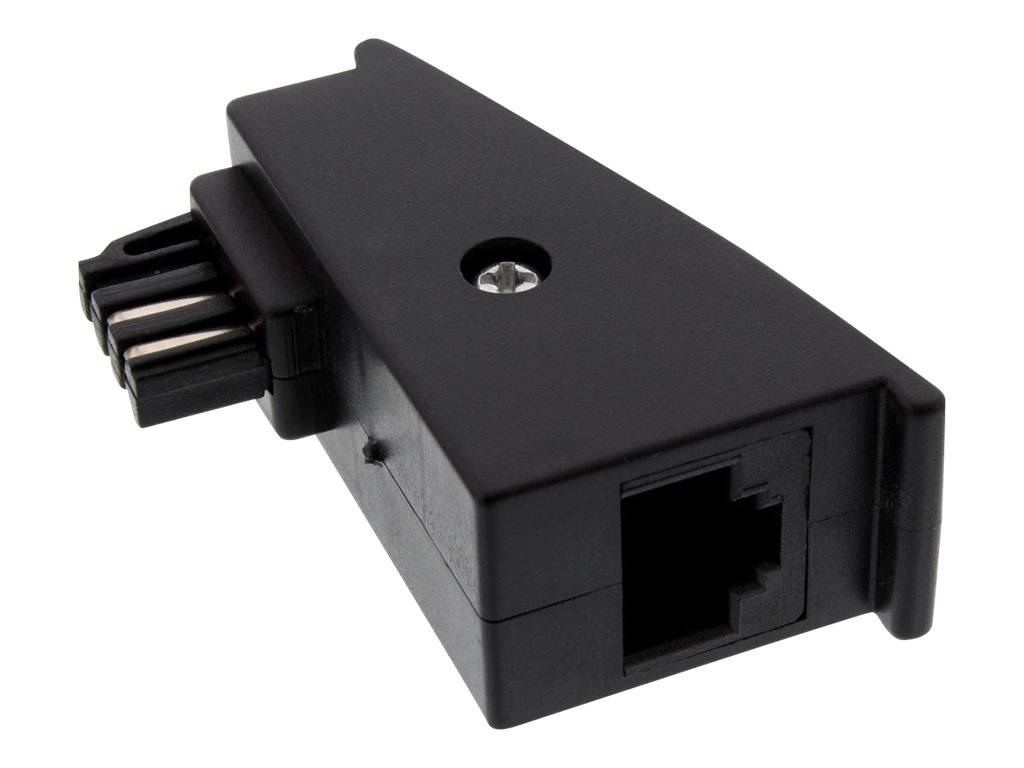 InLine TAE-F Adapter - TAE-F Stecker auf RJ45 Buchse - 8P2C für Fritzbox - Schwa