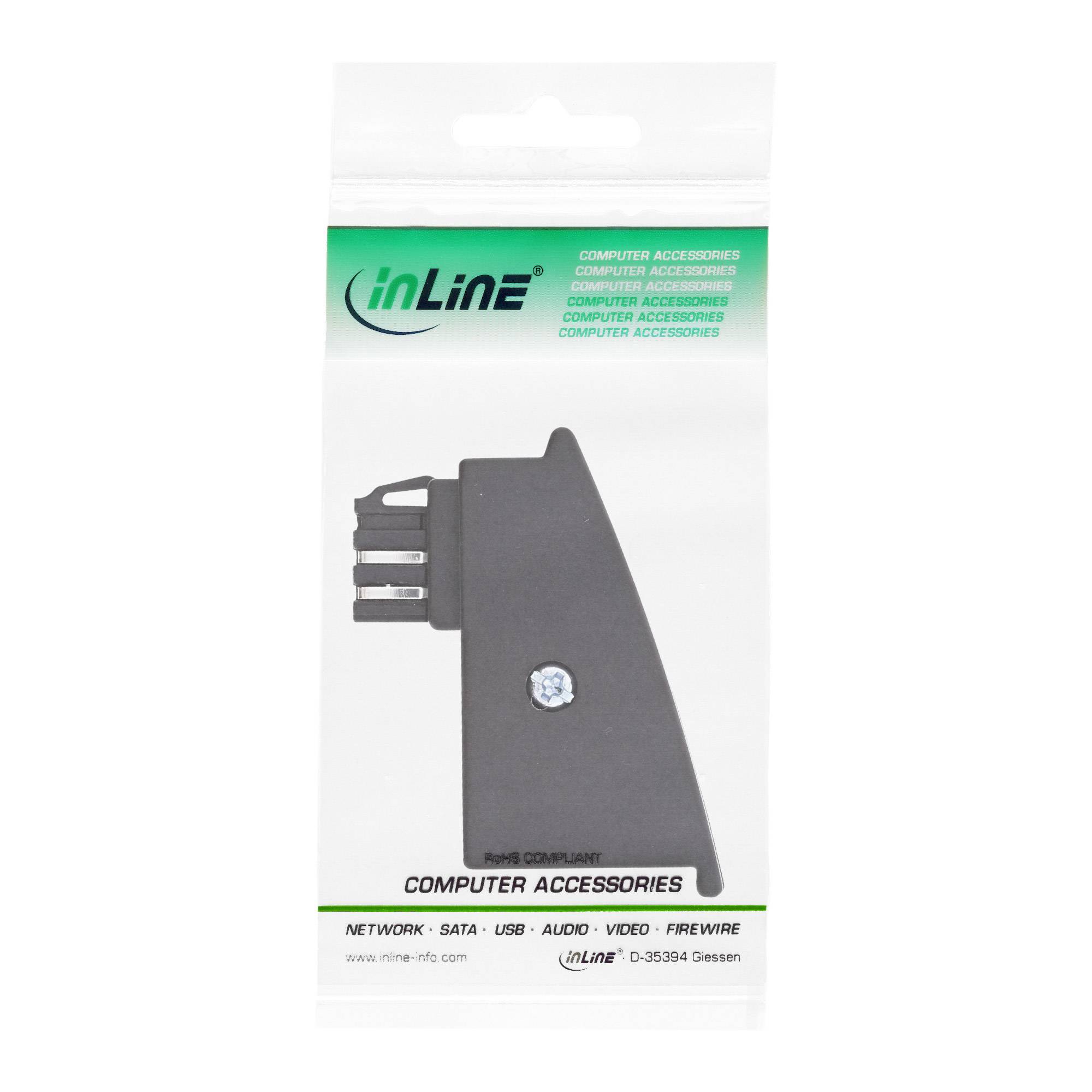 InLine TAE-F Adapter - TAE-F Stecker auf RJ45 Buchse - 8P2C für Fritzbox - Schwa