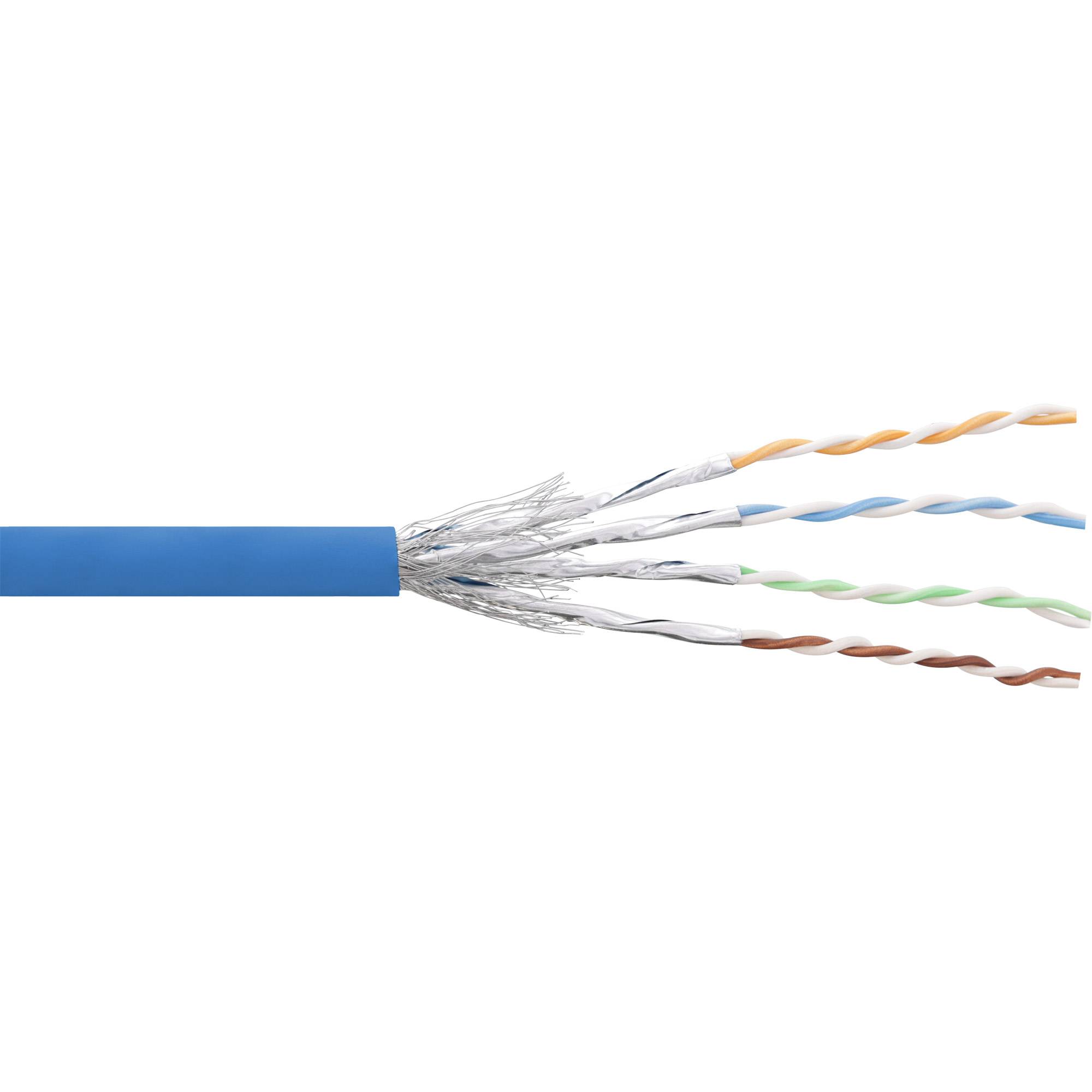 INLINE - Patchkabel Cat.6 S/FTP (PiMf) - blau - AWG27 - PVC - CU - 100m