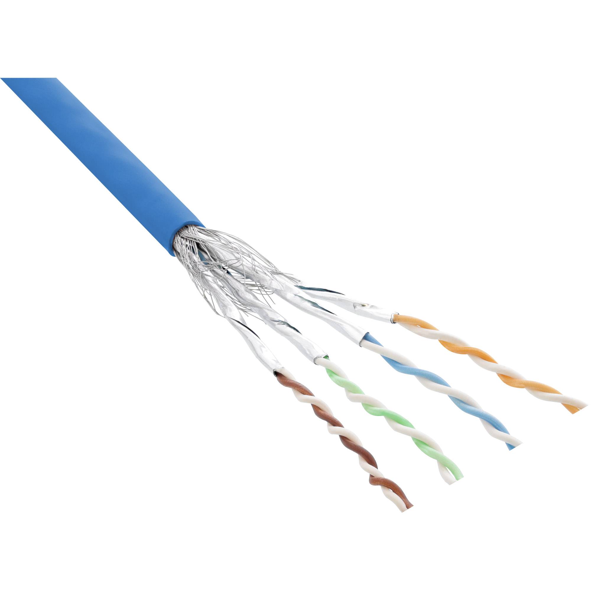 INLINE - Patchkabel Cat.6 S/FTP (PiMf) - blau - AWG27 - PVC - CU - 100m