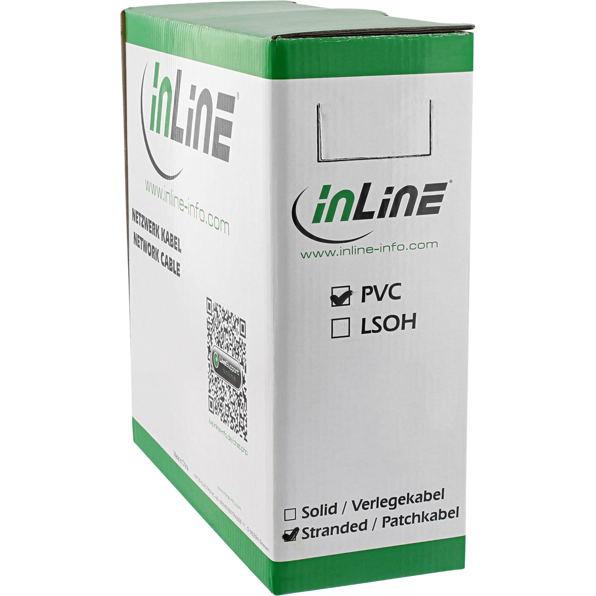 INLINE - Patchkabel Cat.6 S/FTP (PiMf) - blau - AWG27 - PVC - CU - 100m