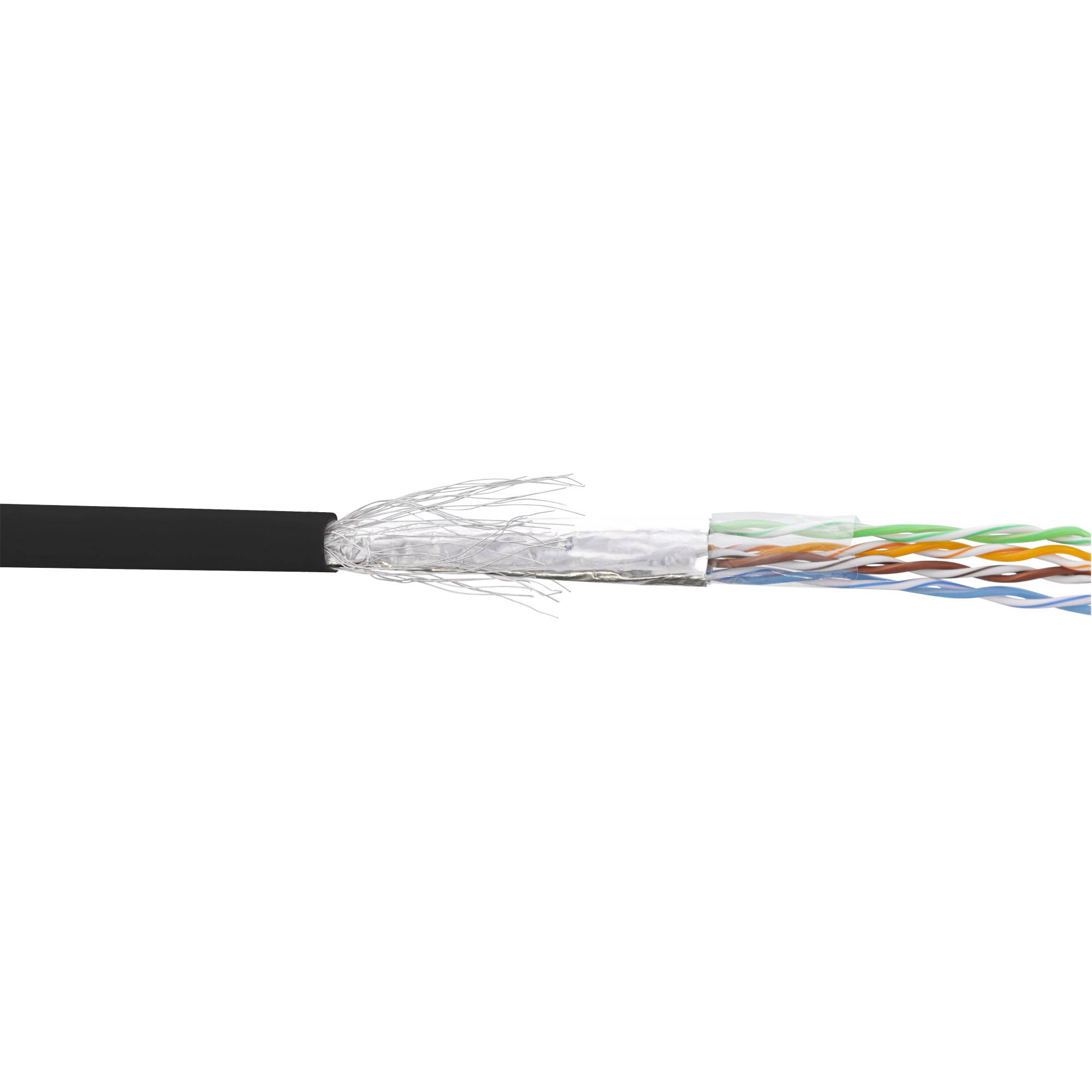 INLINE - Patchkabel Cat.5e - schwarz - SF/UTP - AWG26 - PVC - 100m