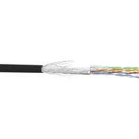 InLine Patchkabel Cat.5e - schwarz - SF/UTP - AWG26 - PVC - 100m - Schwarz