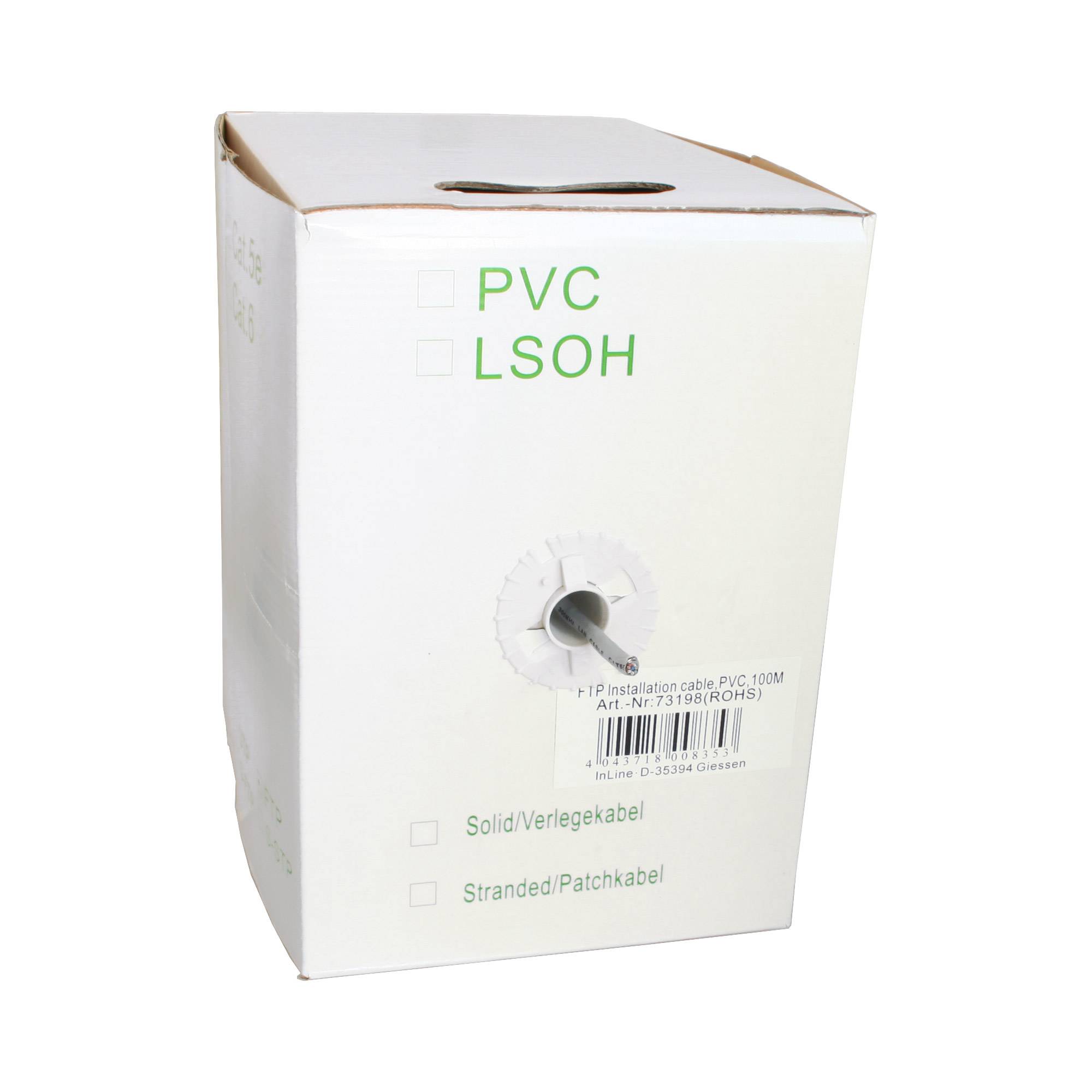 INLINE - Verlegekabel - F/UTP - Cat.5e - AWG24 CCA - PVC - 100m