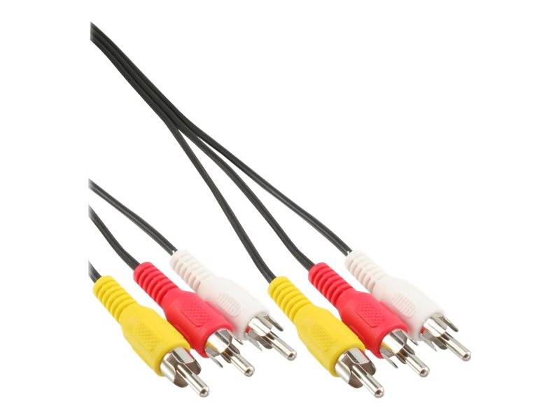InLine Cinch Kabel - Audio/Video 3x Cinch - Stecker / Stecker - 2m - bis RCA x 3