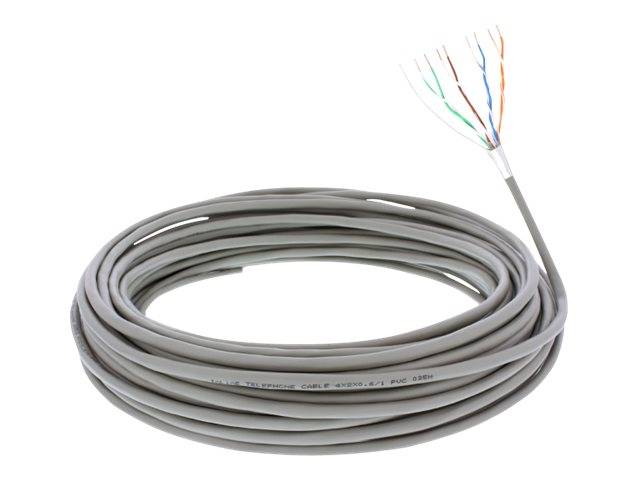 INLINE - Telefon-Kabel 8-adrig - 4x2x0,6mm - zum Verlegen - 25m Ring