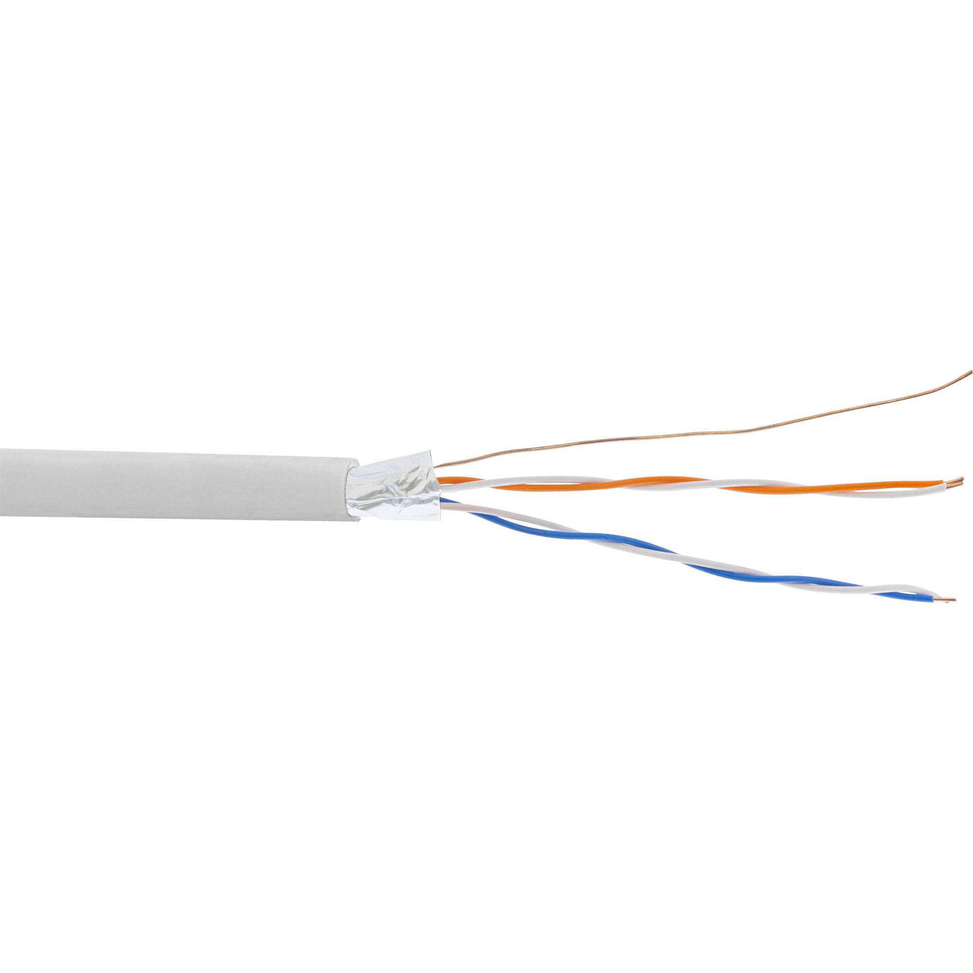 INLINE - Telefon-Kabel 4-adrig - 2x2x0,6mm - zum Verlegen - 25m Ring
