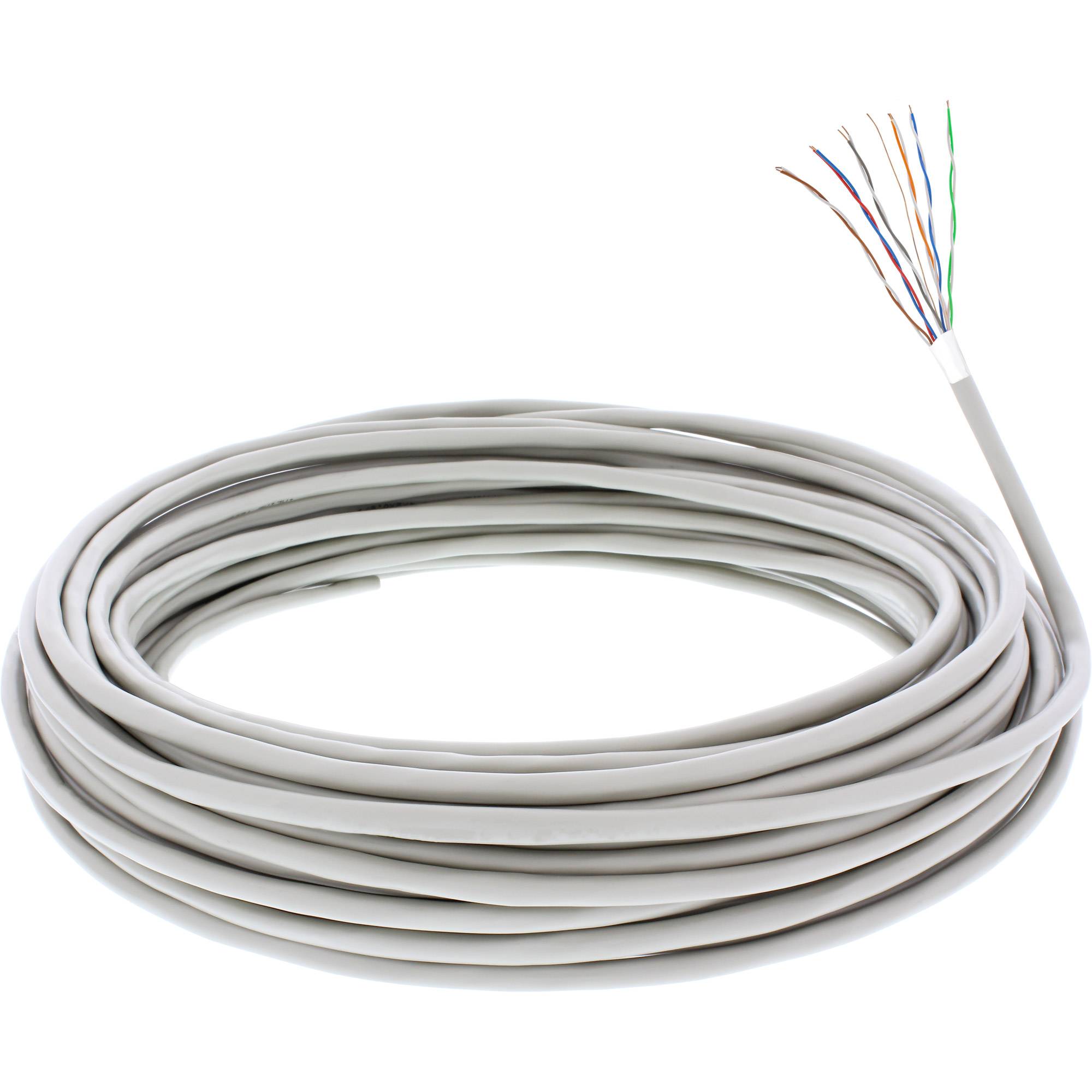 INLINE - Telefon-Kabel 12-adrig - 6x2x0,6mm - zum Verlegen - 100m Rolle