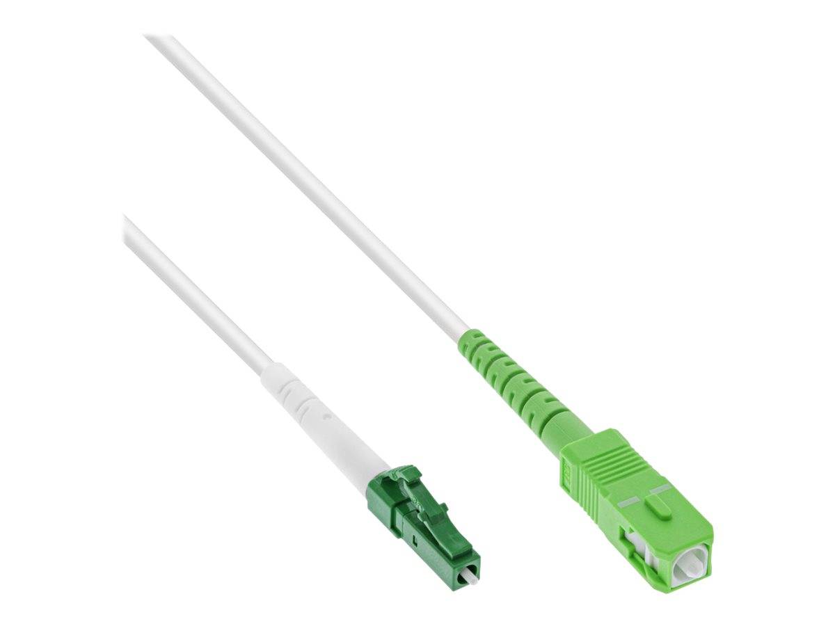INLINE - LWL Simplex Kabel - FTTH - LC/APC 8° zu SC/APC 8° - 9/125µm - OS2 - 40m