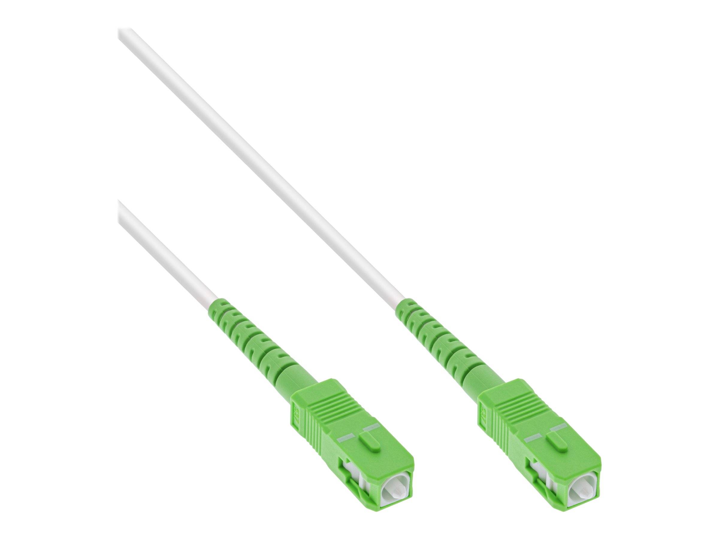 INLINE - LWL Simplex Kabel - FTTH - SC/APC 8° zu SC/APC 8° - 9/125µm - OS2 - 1m