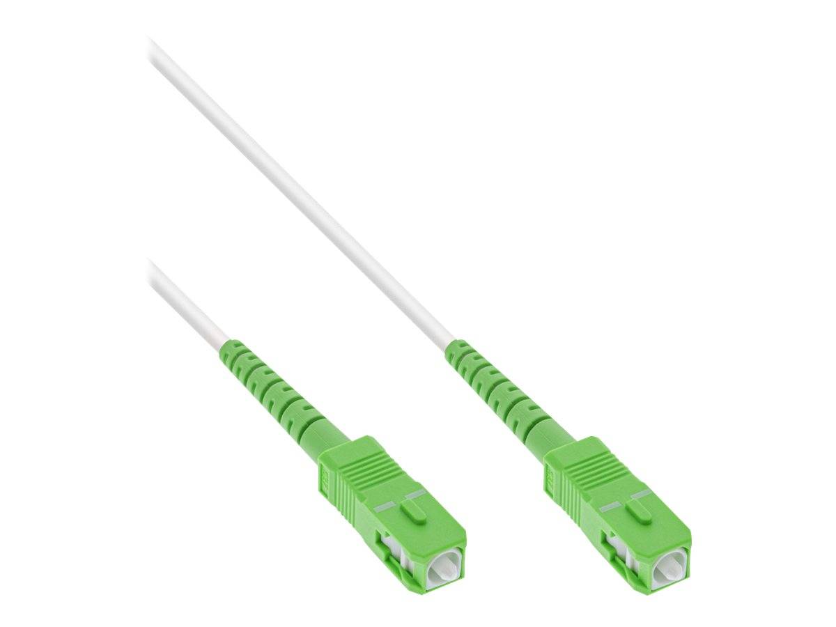 INLINE - LWL Simplex Kabel - FTTH - SC/APC 8° zu SC/APC 8° - 9/125µm - OS2 - 0,5m